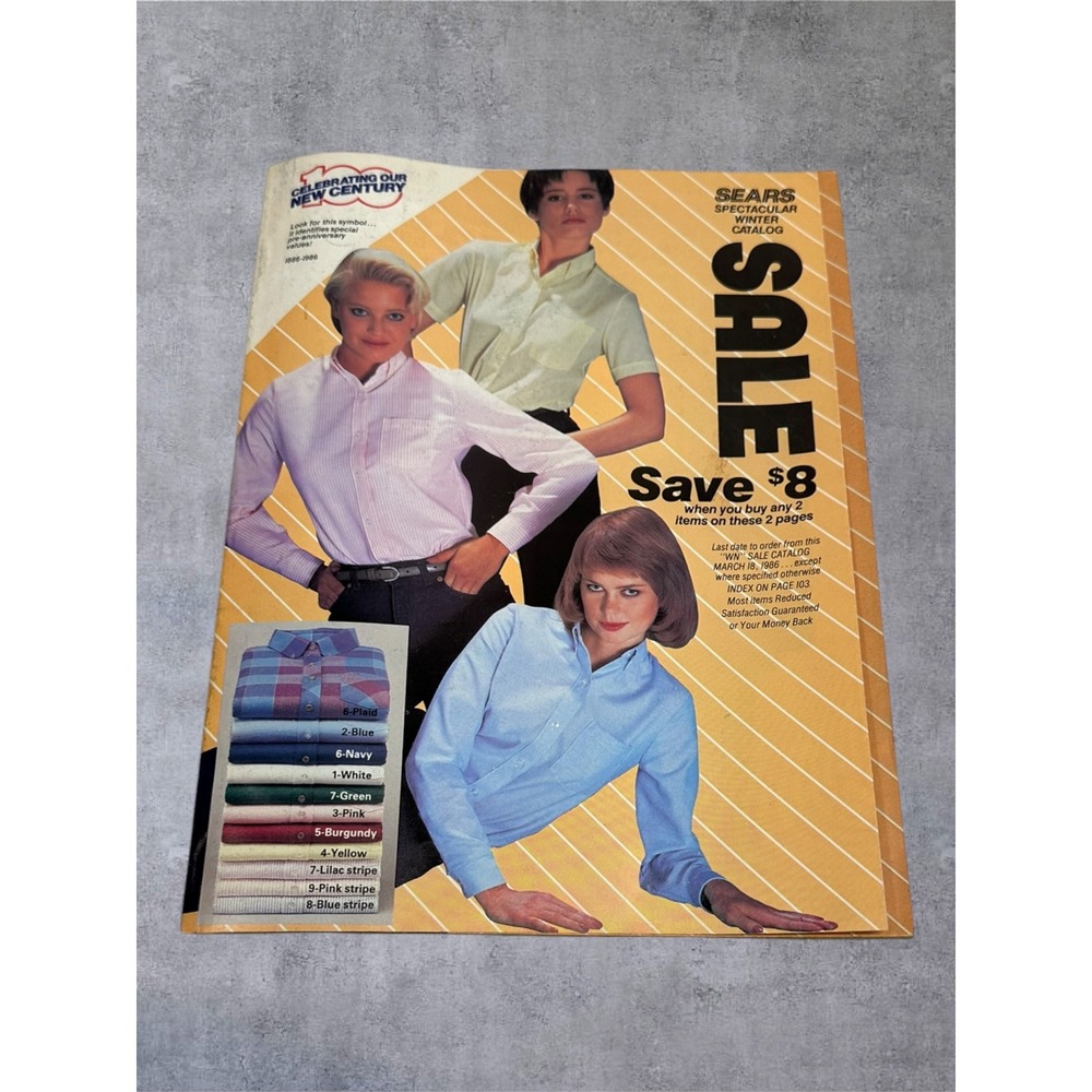 Sears Spectacular Winter Catalog 1986 Vintage 80s Fashion Hardware Electronics